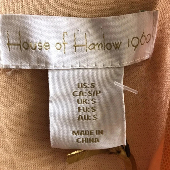 House of Harlow 1960 creamsicle ruched draped bodycon dress Small New with tags - Picture 7 of 10